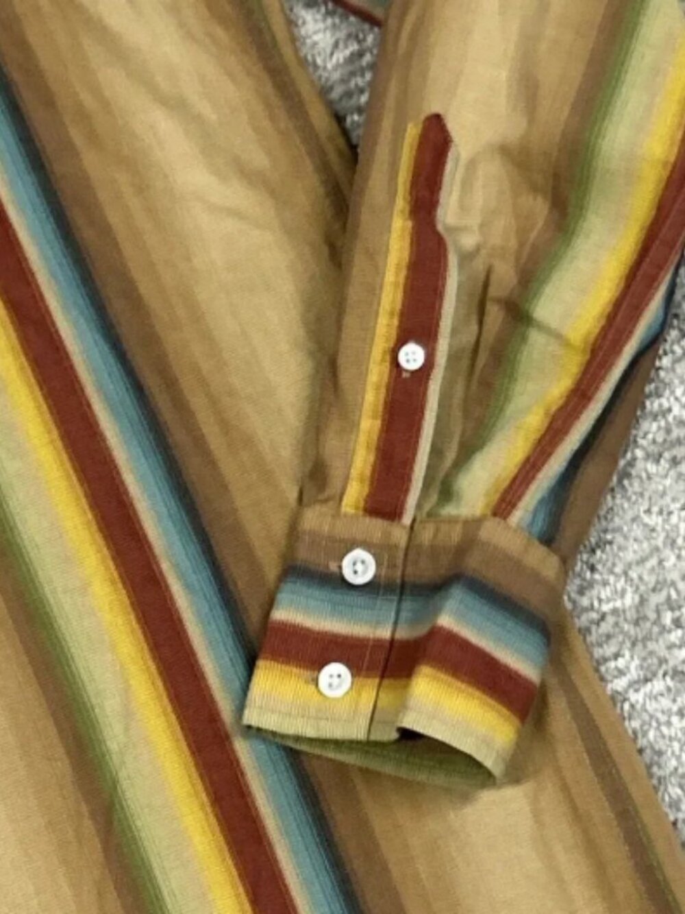 Men's Lucky Brand Dungarees America Southwest Striped Button Down Shirt Sz XL - Picture 3 of 5